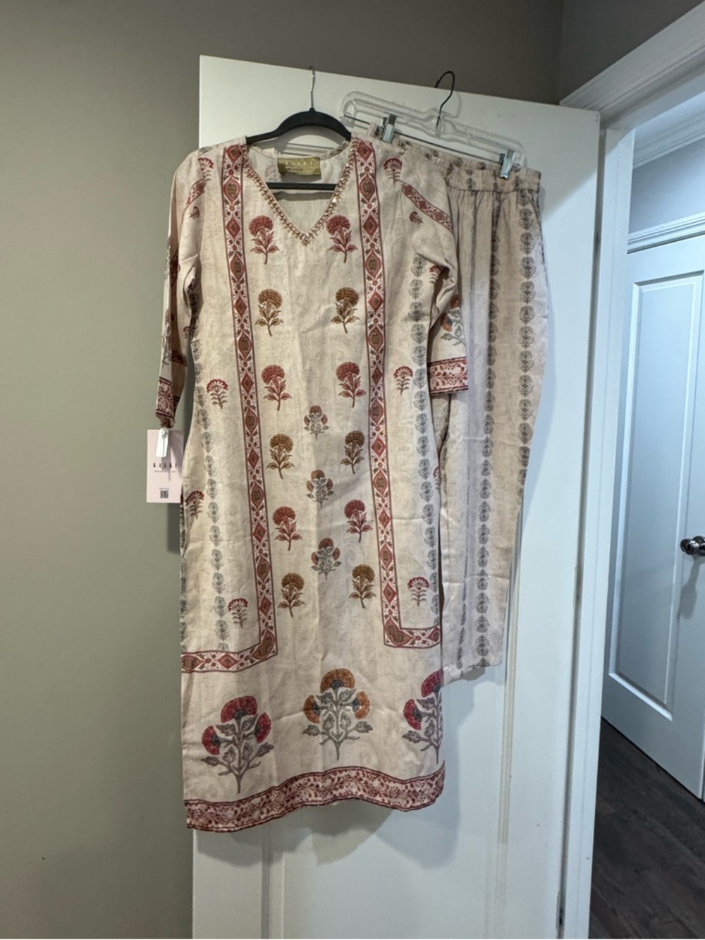 Indian Cotton Kurta set with matching Dupatta